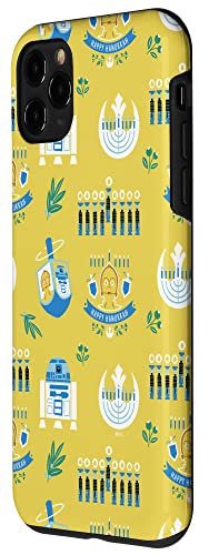 Coque iPhone 11 Pro Star Wars Hanukkah célébration galactique R2-D2 et C-3PO - 2