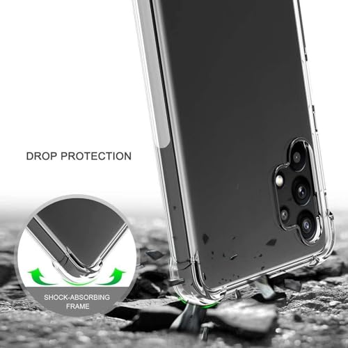 Image of BOXXO Flexible Back Cover for Samsung Galaxy A32 4G | Back Cover Transparent Clear Shockproof Case Four Corner Protection | Slim Protective Mobile Phone Cover for Samsung Galaxy A32 4G
