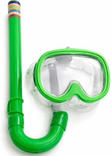 Junior Kids Mask and Snorkel Set, Anti-Fog Lens, Food-Grade Silicone Mouthpiece, for Ages 3-8, Pool and Shallow Water Use, 16x9x6.5 cm