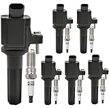 UF497 Ignition Coil Packs 12612369 with Iridium Spark Plugs 5019 Set of 6PCS Fit for GMC Envoy 2006-2009&Chevrolet Trailblazer 2006-2009&Isuzu Ascender 2006-2008&Saab 9-7x 2006-2009&Buick 4.2L L6