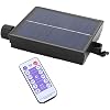 Diydeg Replacement Solar Panel, Automatic Waterproof Adjustable Solar String Light Control Box with Remote Control, Solar Lamp String Circuit Board (Output Flat Pressure 3V)