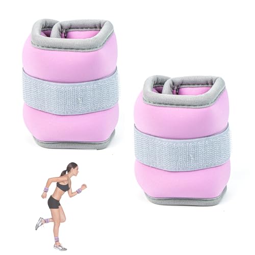 Pesas para Tobillos, Tobilleras Poleas Gym Ajustable, Pesas Tobillos Universal de Manos y Pies, Tobilleras con Peso, Lastres Tobillos de Gimnasio y Hogar, Ankle Weights, 0,25 Kg * 2