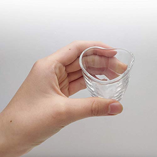 [Lenith] Korean Soju Shot Glasses Sets, 1.7 Oz Heart Shaped Glass For Soju, Whiskey, Tequila, Vodka, Espressos And Liquor #TOP1