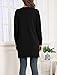 VIISHOW Women's Long Sleeve Open Front Draped Loose Knit Midi Length Lightweight Cardigan Sweater Coat with Pockets, Black, Medium