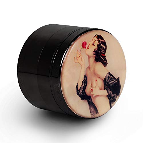 LEWISCARE LC Pin Up Girl Grinder Titanium Premium Herb Grinder 2.2" Wide
