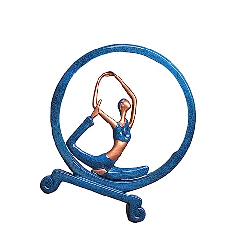 Statue fille de yoga ZXQUEGF pour créer un coin zen et étagère de méditation