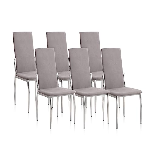 Sillas Comedor Pack 6 Tela Marca duehome