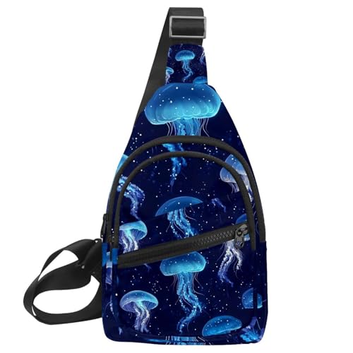 CHENZZZZ Marine Swordfish - Mochila cruzada para viajes, deportes, correr, senderismo, Multicolor 19, 11.8x7x1.5in/30x18x4cm