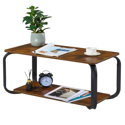 TOPAIM ローテーブル 幅80cm 収納付き センターテーブル コーヒーテーブル リビング テーブル R角保護 復古 一人暮らし シンプル 机 デスク 省スペース 木目 北欧 可愛い おしゃれ コンパクト