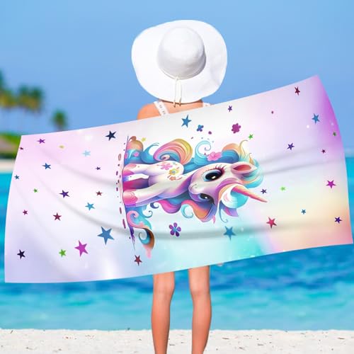 TZQFROCE Strandtuch für Kinder 75 x 150 cm Mädchen Einhorn Strandhandtuch Strandtuch Mädchen Schwimmen Duschtuch Einhorn Mädchen für Strand Reise Schwimmen TZQFROCE Strandtuch für Kinder 75 x 150 cm Mädchen Einhorn Strandhandtuch Strandtuch Mädchen Schwimmen Duschtuch Einhorn Mädchen für Strand Reise Schwimmen
