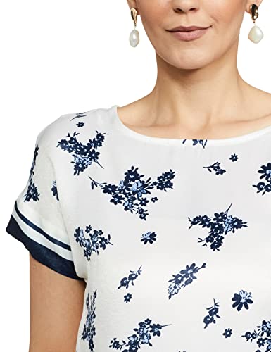 Image of Marks & Spencer Womens Printed Viscose Round Neck Regular Fit Top