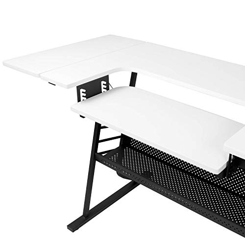 Sew Ready Eclipse Hobby Sewing Center Craft Table Sturdy Computer Desk With Drawers In Black/White, 13362 #TOP7