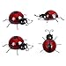 4 Stücke Metall MarienkäFer Garten, Niedliche Wanddeko KäFer Gartendeko Figuren MarienkäFer, Tiere Eisen Gartenfigur Wandskulptur FüR Zaun Draussen Terrassen Dekoration,10cm