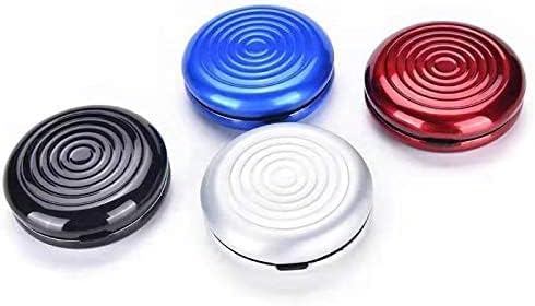 Portable Mini Coin Dispenser Case Money Sorter Container, Hard Round Aluminum Euro Coin Dispenser Storage Coins Purse Wallet Holders Storage Box (Black) image 5