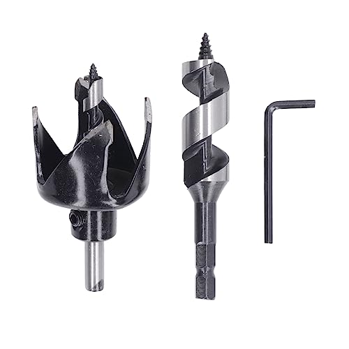 Kit de brocas para cerradura de puerta con diseño de agujero para extracción de viruta miniatura 1