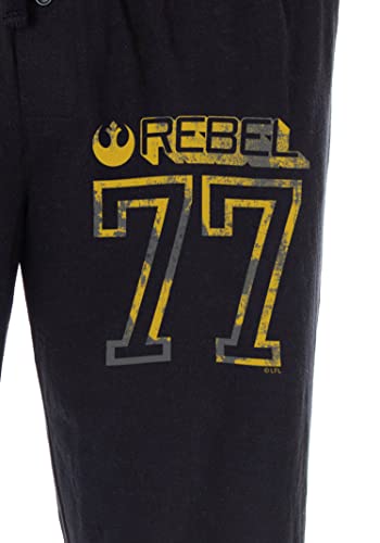 Star Wars Men's Distressed Rebel Alliance Symbol 77 Sleep Pajama Pants (L)3