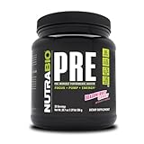 NutraBio PRE Workout Powder - Sustained Energy, Mental Focus, Endurance - Clinically Dosed Formula - Beta Alanine, Creatine, Caffeine, Electrolytes - 20 Servings - Dragonfruit Candy