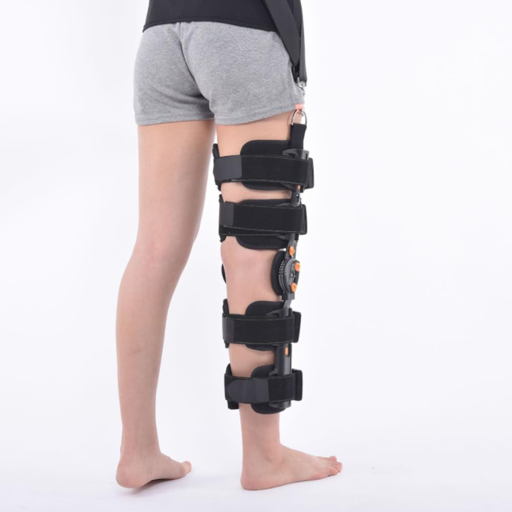 Regulowana, oddychająca orteza stawu kolanowego, szyna ortopedyczna na nogę, pooperacyjne urządzenie do treningu rehabilitacji chodu,M
