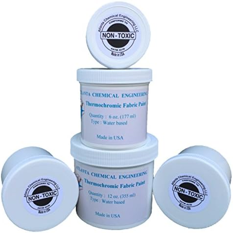 Temperature Activated Color Changing Thermochromic Fabric Paint (2 oz Black Changing to Yellow at 77F/25C)