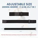 MOOFIT RA1 Heart Rate Monitor Replacement Armband Strap 24.5mm, Arm Belt Replacement Adjustable up to 400mm, Black, Compatible with Scosche, Polar, Wahoo, COOSPO, CATEYE, XOSS - Image 2
