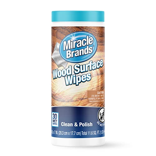 Comparison: Best Cleaning Products For Kitchen Cabinets 5 MiracleWipes for Wood Surfaces, Remove Dirt and Grime Buildup, Clean, Protect, and Polish Cabinets, Furniture, and Wood Floors, Great for Kitchen and Bathroom Cleaning Support - 30 Count
