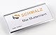 10 Stück Namensschilder Komplettset, Silber Metall, mit extra starkem Magnet, modisch gewölbt, transparente Schutzabdeckung,Name Badg Namensschilder für Kleidung, selbstbeschriftbar (70x30 mm)