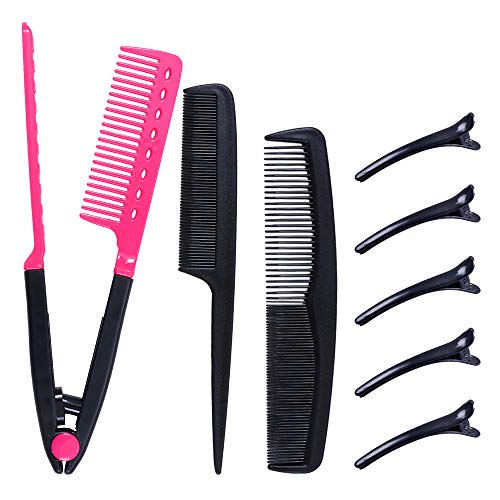 3 Pcs Hair Comb Set for Hair Styling, Includes Pocket Hair Combs Tail Combs Flat Iron Combs Hair Straightening Comb