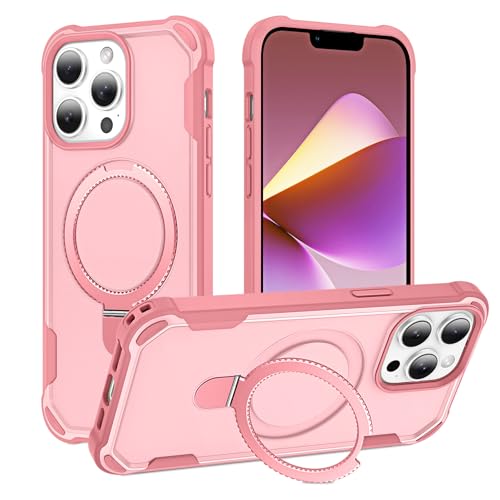 HIGLYCASE for iPhone 12 Pro Max/13 Pro Max Case with Magnetic Kickstand-Pink