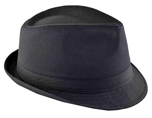 JKO Men's Classic Black Fedora S/M Black