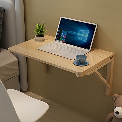 Table pliante murale en bois pour gain de place et bureau rabattable
