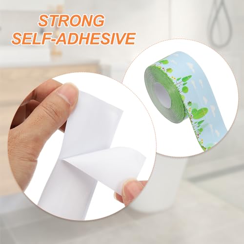 Image of PATIKIL Caulk Tape Waterproof Self Adhesive, PVC Toilet Caulking Sealant Strip Bathtub Caulk Sealing Strip Tape for Bathroom Kitchen Countertop, Forest (1.5 Inch x 16.4 Ft)