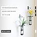 Danya B. QB102-2 Modern Home Décor - Wall Mount Hanging Glass Cylinder Vase Set with Metal Cradle and Hook