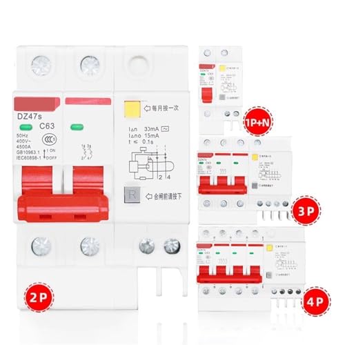 Disyuntor para el hogar contra cortocircuitos e interruptor de fugas 3P 3