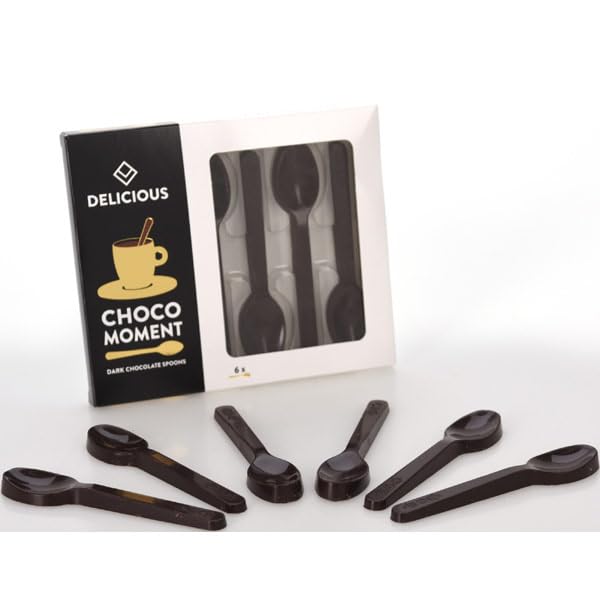 JJPRIME Set De 6 Cuillères à Dessert Longues En Acier Inoxydable 18cm - Cuillères à Cocktail, Latte, Glace Et Thé Glacé - Idéales Pour Café, Yogourt & Longdrink