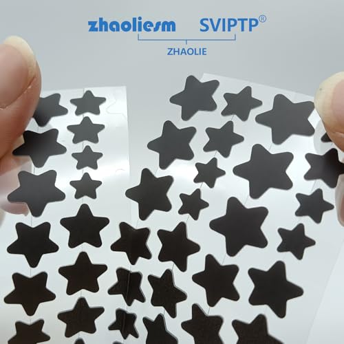ZHAOLIESM Black Star Pimple Patches for Face, 153 Counts Hydrocolloid Star Acne Patches, Cute Zit Covers for Face, Spot Stickers with Tea Tree, Salicylic Acid and Cica Oil