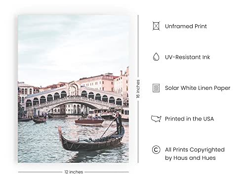 Haus And Hues Italy Poster Gondola Art Italy Prints Europe Wall Art Italy Wall Art Venice Wall Art Rome Wall Poster Wall Art Of Italy Poster Italy Italy Wall Art Decor | Unframed 12” X 16” #TOP1