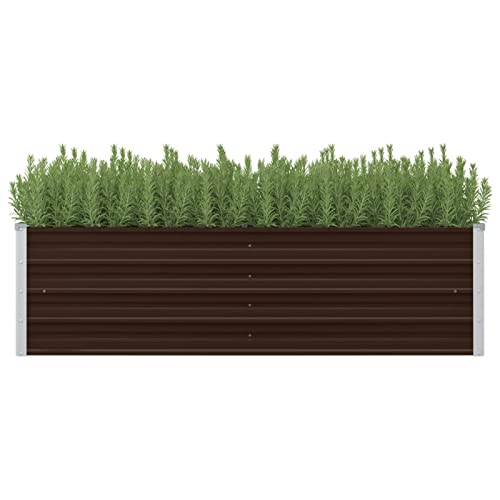 NITCA Bancal alto para jardín, color marrón, metal, 160 x 40 x 45 cm, jardinera para hierbas, jardineras, balcón, jardinera, jardinera, jardinera, jardinera, jardinera, jardinera, jardinera, jardinera