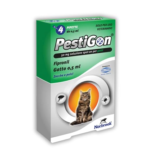 SLAIS Srl Pestigon Antiparassitario per Gatti - Pipette Spot-On Antipulci e Zecche - Rapida Azione e Protezione Duratura - Facile Applicazione - Adatto a Tutte Le Razze e Dimensioni