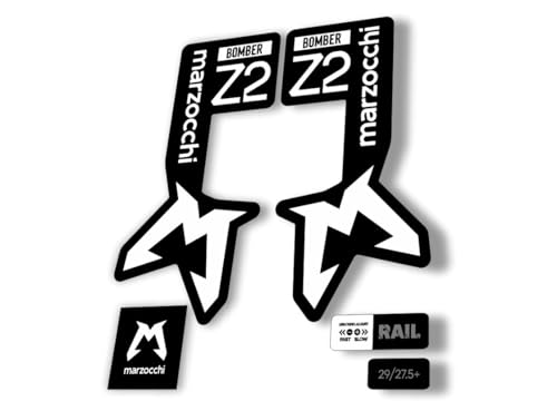 Fork Replacement Decal Sticker Compatibale for Marzocchi Bomber Z2 2025 Series White (Glossy)