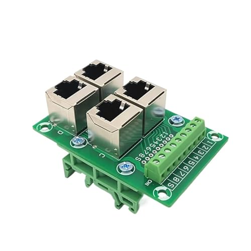 Conector RJ45 8P8C con placa de conexión modular y terminal de 4 vías