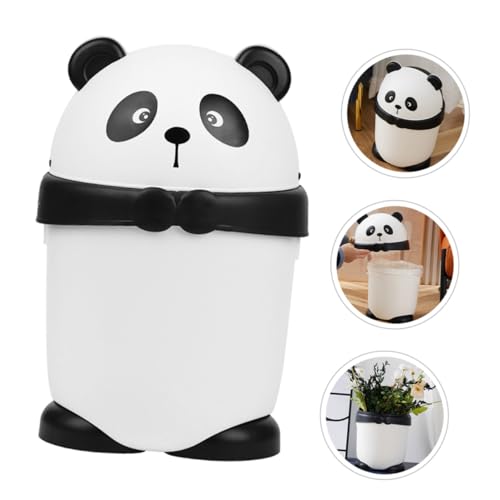 Caneca de basura estilo panda con tapa diseño cartoon pequeña miniatura 3