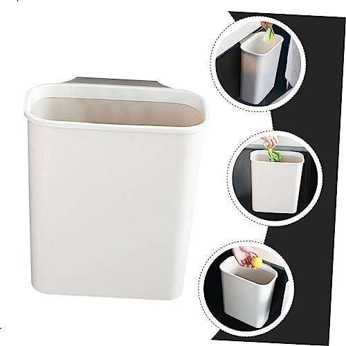 Caneca de basura para puerta de cocina blanca plástica miniatura 6