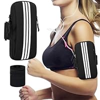 Handytasche Joggen Verstellbare mit Handgelenktasche, Universal Handy Sportarmband, Wasserdicht Handyhalterung Joggen, Armband-Armtasche, Kompatibel Mit iPhone Samsung Huawei Handy Bis Zu 6,5\