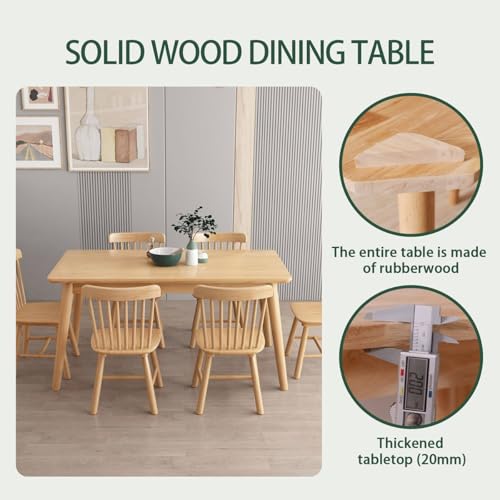 Table en bois massif compacte pour petits espaces cuisine et salle à manger