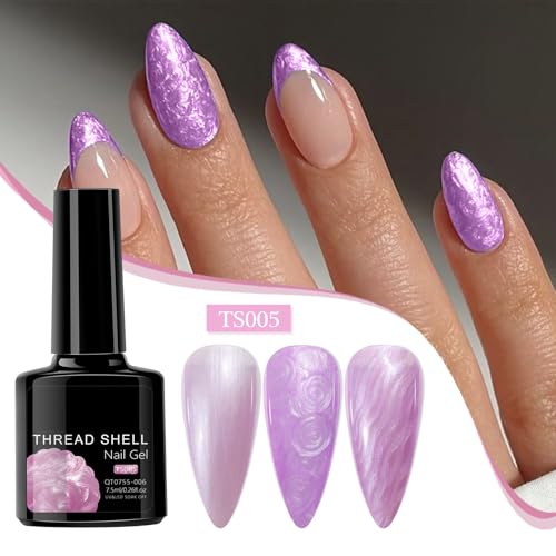 Esmalte de uñas de gel UV efecto perla con acabado sofisticado de salón de belleza 3