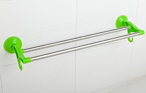 SYDLJ Barringrack Towel Rack The super strong suction kitchen towel rack for bathroom creative stainless steel suction racks suction frames red