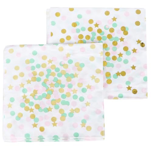 HEATSHAKING Servilletas Desechables para Fiesta Estampado de Estrellas y Lunares Dorados, Papel, 20 Piezas, para Bodas y Cumpleaños