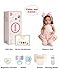 BABESIDE Lifelike Reborn Baby Dolls Dara - 20 Inch Realistic-Newborn Baby Doll Brown Hair Girl Handmade Real Life Toddler Dolls with Clothes and Toy Accessories Gift for Kids Age 3+