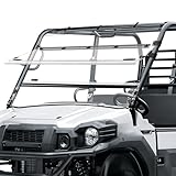 XATVXUTV UTV Flip Up Windshield for Kawasaki Mule Pro FXT FX, Clear 1/5' Hard Coated 3-IN-1 Adjustable Front Windscreen for Kawasaki Mule Pro FXT FX DXT DX 2015-2025 Accessories, Open/Vented/Closed