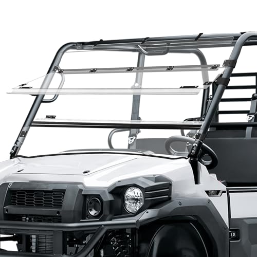 XATVXUTV Flip Up Windshield for Kawasaki Mule Pro FXT FX, Open/Vented/Close by XATVXUTV - Used condition - US$271.61